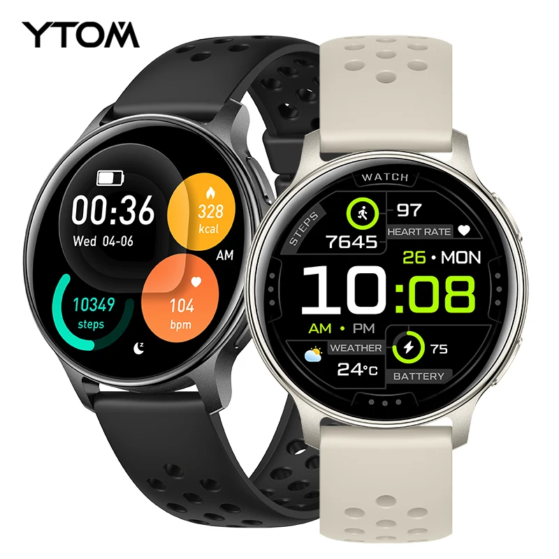 

YTOM 2026 AMOLED GPS 3ATM Waterproof SmartWatch with Compass 1.32inch HD Round Screen Sports Smart Watch For Men Women New