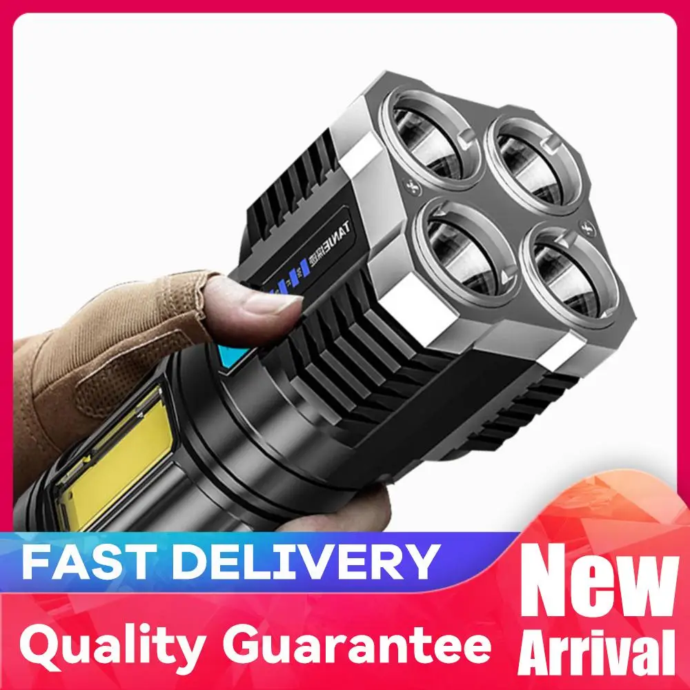 

Powerful Flashlights Rechargeable LED Camping Lamps Torch Light Waterproof Long Range COB Work Light Lanterns Self Defense