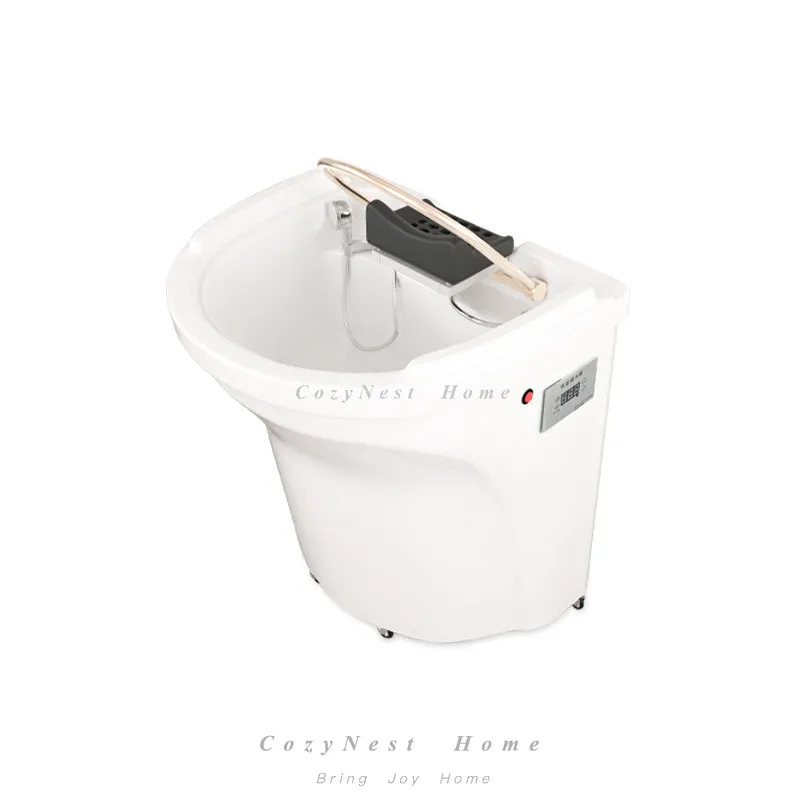 Beauty salon constant temperature fumigation shampoo bed, no need to connect up and down water circulation shampoo basin