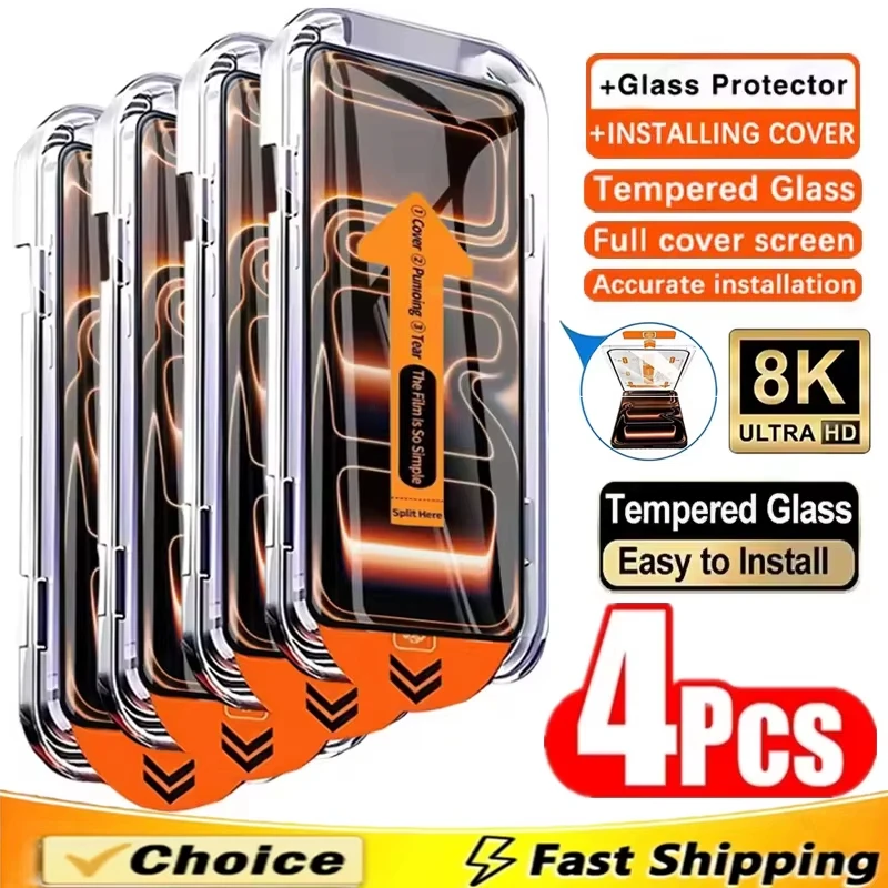 

4-1PCS Dust Free HD Screen Protector For Xiaomi 15 15T 14 13 14T 11T 11T Pro 12T 10i 10T 11X 11i 12 12s Installation Glass