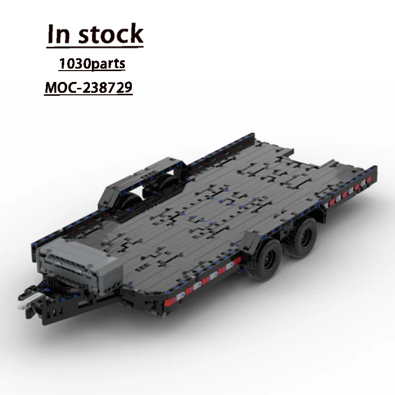 MOC-238729 Classic City Cargo Trailer Building Block Model, 1030 Parts, Boys' and Children's Birthday and Christmas Gift Toy