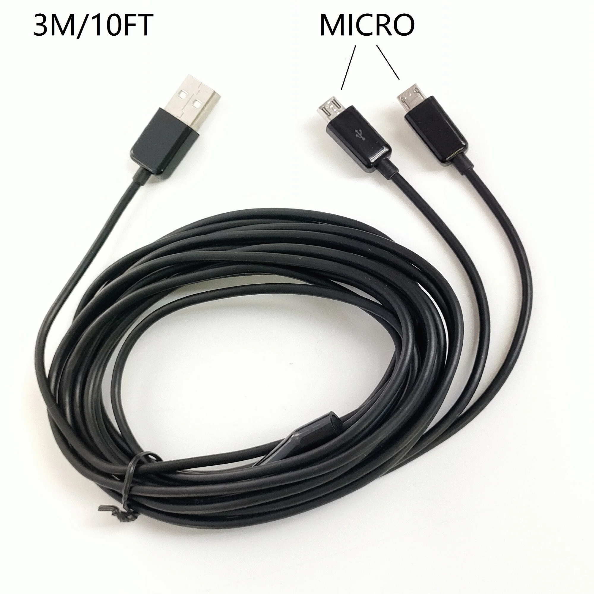 Dual MicroUSB Splitter Charge Cable - Power up to Two (2) Micro USB Devices At Once From a Single USB Port  3M 10FT