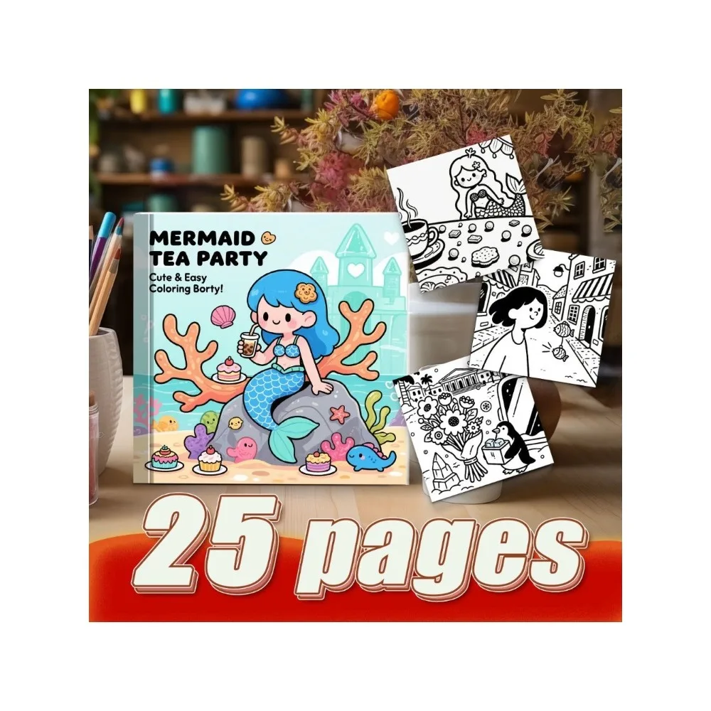 Cartoon Coloring Book DIY After Class Practice Focus Training Colorful Vivid Cartoon Images Enlightenment Anti Bleeding Paper