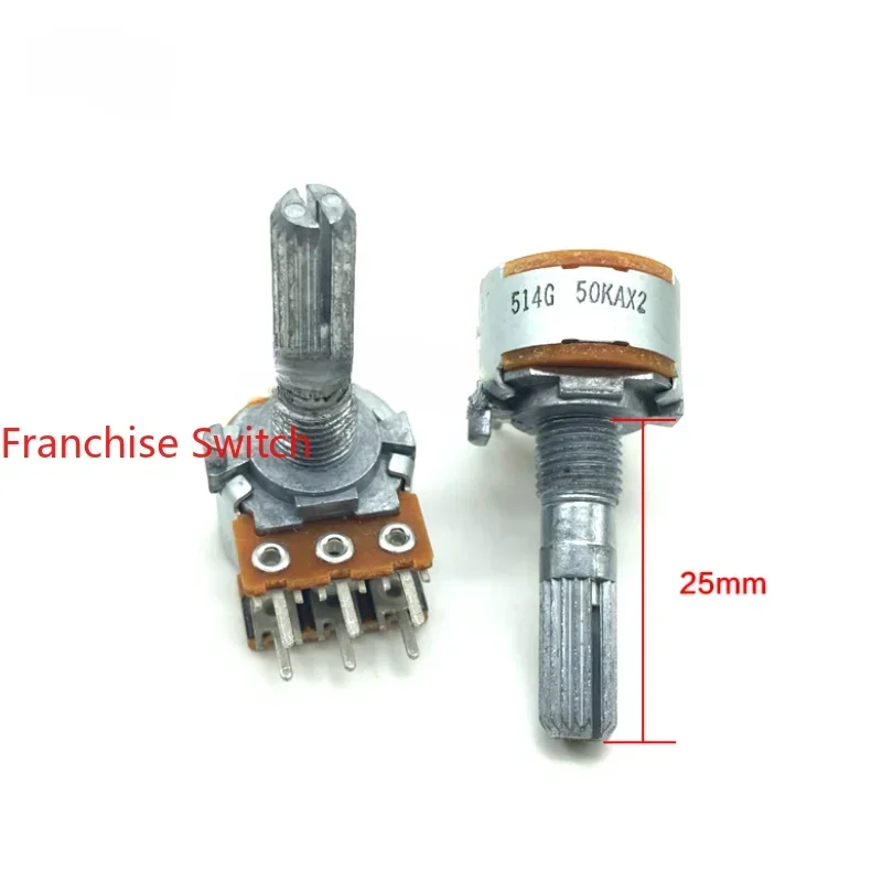 

5PCS Dual 6-pin 16 Type A50K Potentiometer Has A Fever Sound Box Power Amplifier