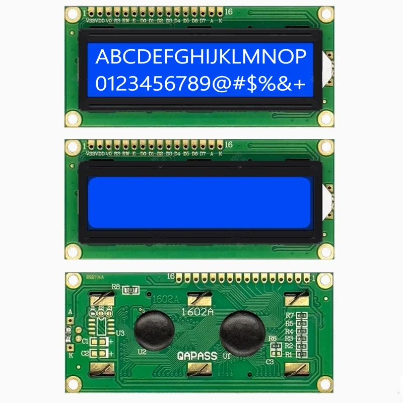 2PCS/ 1602A LCD1602A 16*2 LCD Modules industrial grade voltage 5V factory direct sales price advantage Blue white, yellow gree