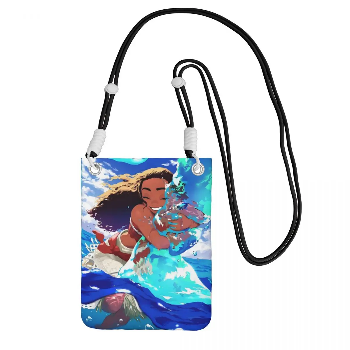 

Сумка для мобильного телефона на заказ Moana Carry, диагональная сумка для мужчин и женщин, модная сумка для мобильного телефона с героями мультфильмов для бега, чехол для денег на телефон