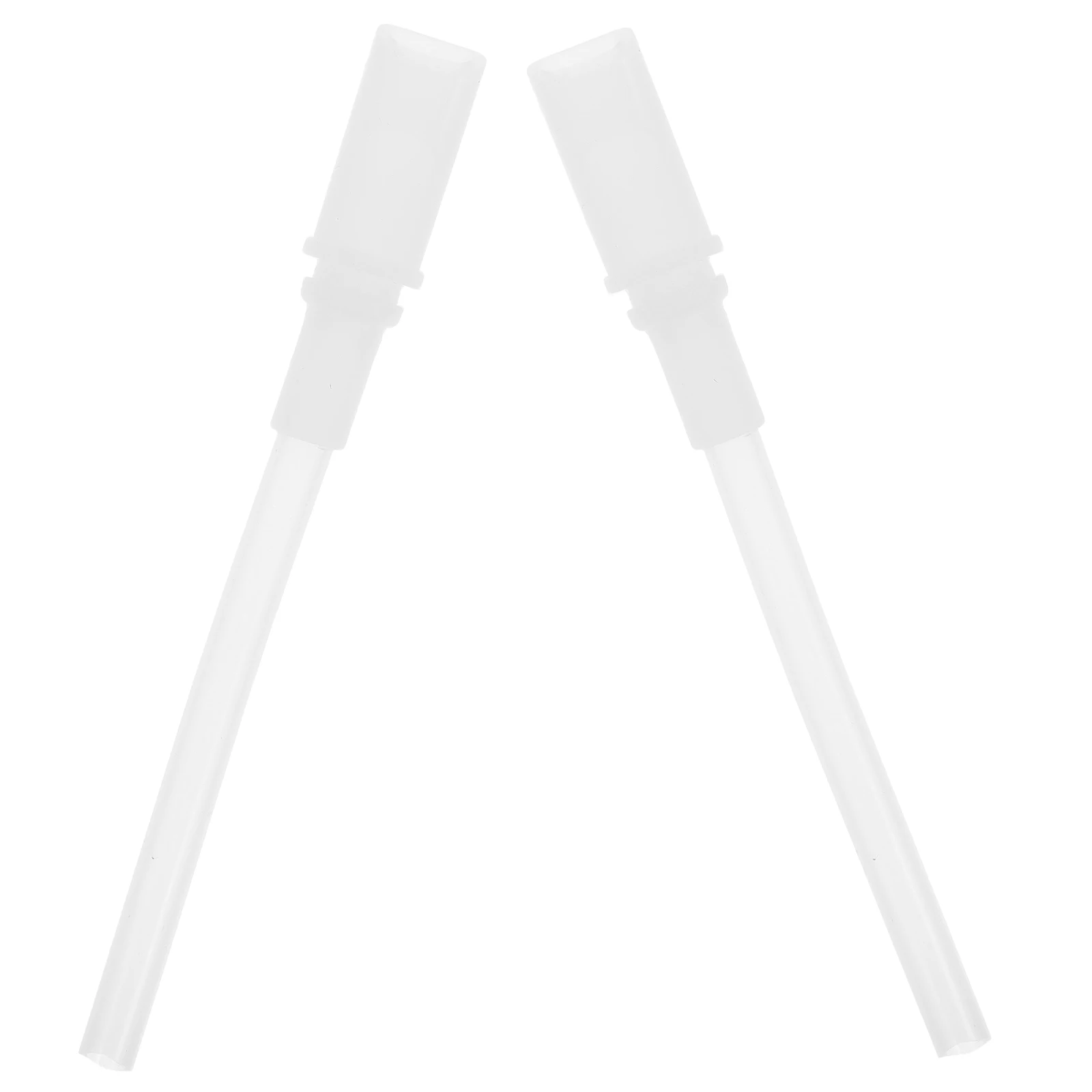 

2Sets Water Cup Lid Silicone Straw Leakproof Nozzle Replacement Soft Reusable Straw Tips Kids Sippy Cup Accessory