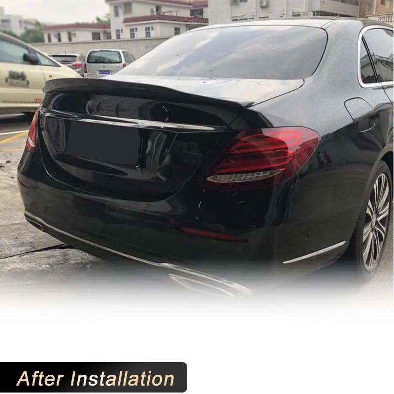 Car Rear Trunk Spoiler for Mercedes-Benz E Class W213 E300 E400 E43 E63 4 Door 2016-2019 Carbon Fiber Rear Wing Spoiler Boot Lid