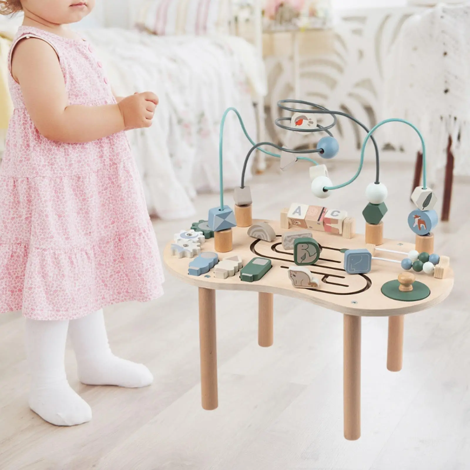 Kraal Doolhof Bord Speelgoed Puzzel Kralen Verjaardagscadeaus Cognitieve vaardigheden Kleurrijk