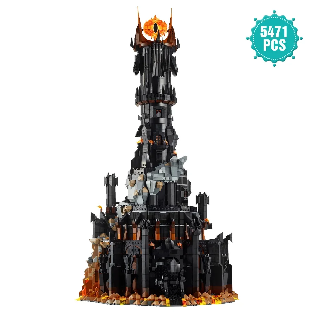 5471Pcs Creative Expert Icons 10333 Black Tower Dark Model Building Blocks MOC Brick Decor Toys For Kids Adult Collection Gifts