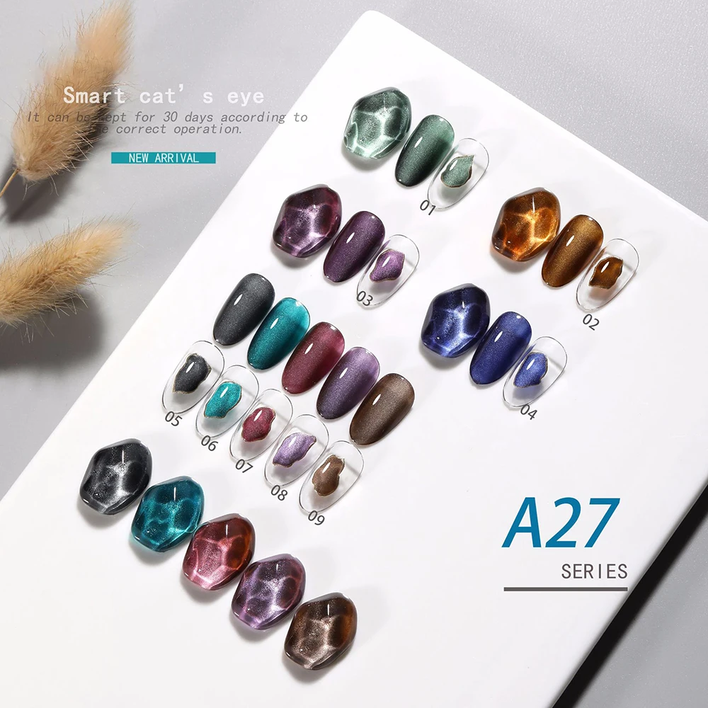 

Vendeeni 9-цветный/набор Galaxy Crystal Cat's Eye Гель-лак для ногтей УФ-светодиодный магнитный эффект Маникюрный гель-лак для ногтей с цветной картой