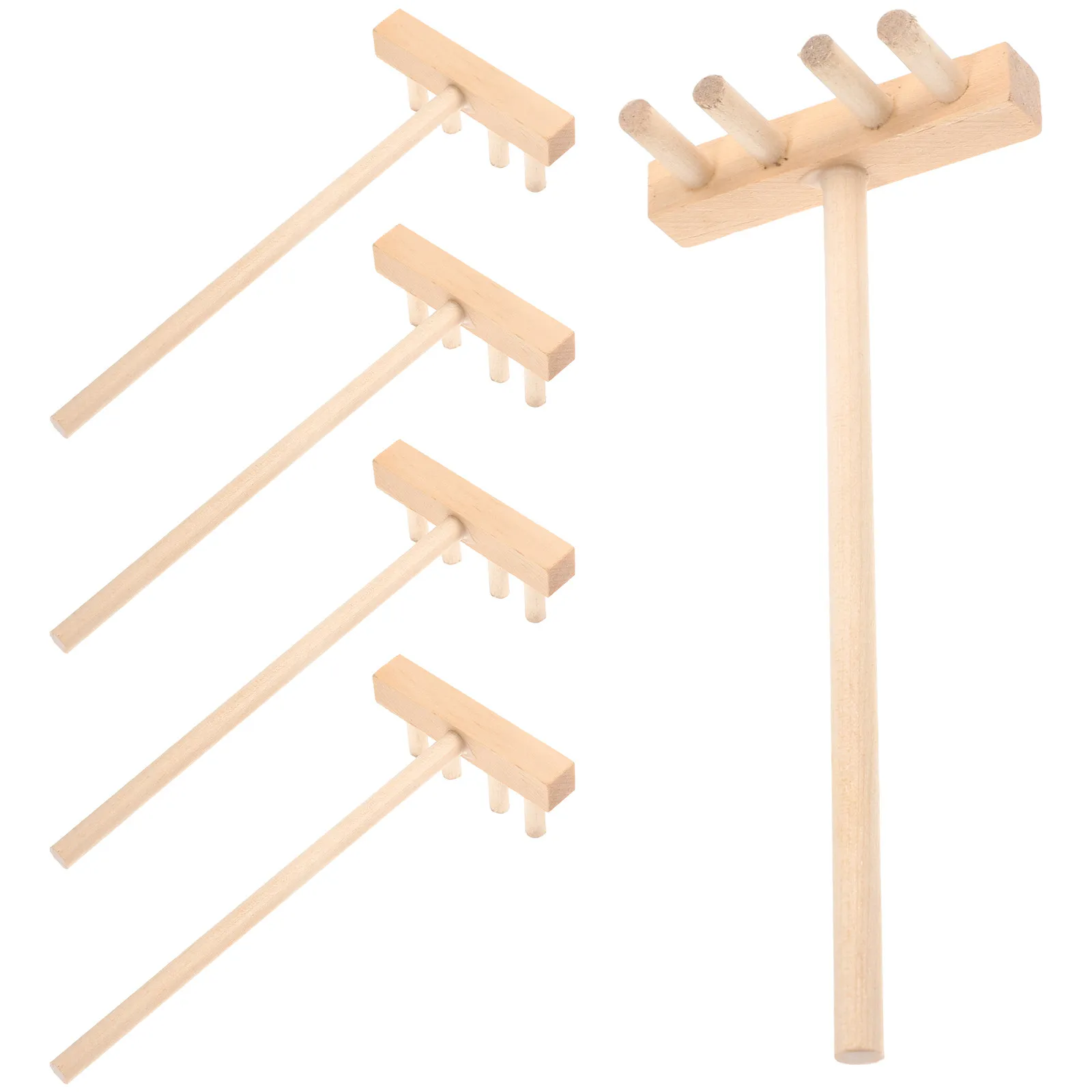 Mini Wooden Sand Rakes 5 Pack for Zen Garden Sand Art Desktop Decor Smoothing Meditation Relaxation Tool