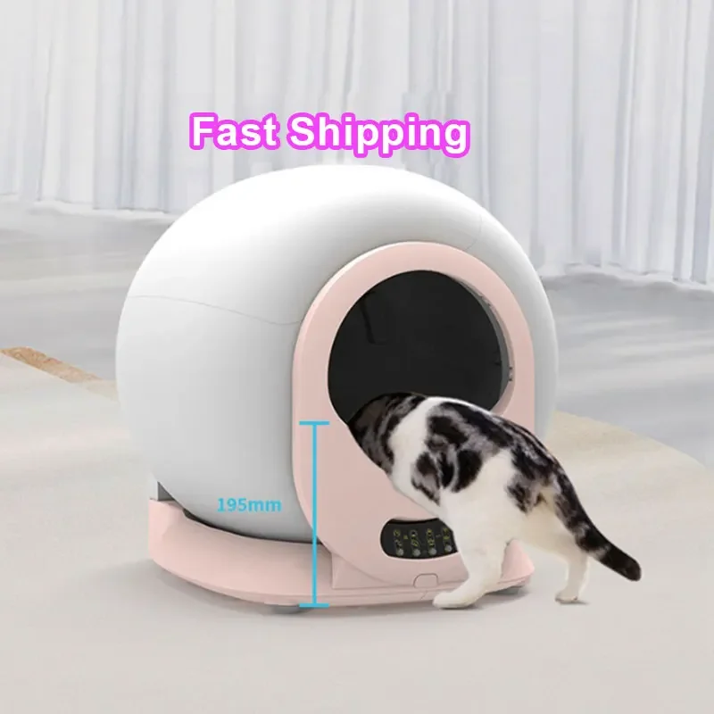 2024 NEW cheap Large big size cat toilet easy clean weight record APP remote metal sifting catlink automatic cat litter box