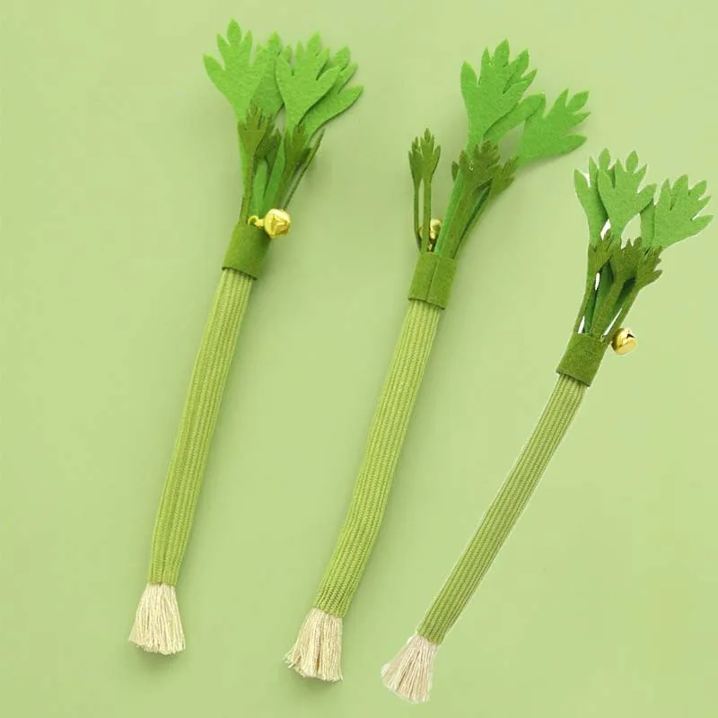 Cat Chew Toy Teasing Stick Squeaky Bell Chew-resistant Kitten Toy Teeth Grinding Interactive Training Cat Toy image 3