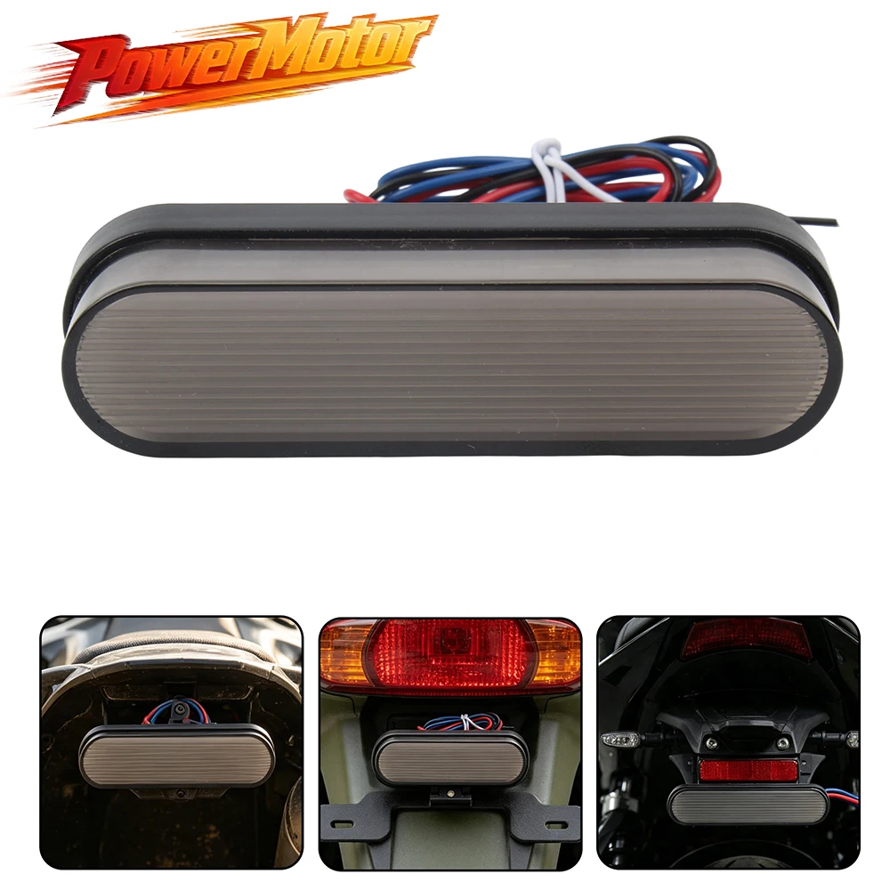 LED Tail Light 12V 24V High Low Red Stop Lamp Motorcycle Brake Taillight For Chopper Crusier Scooter Dirt Pit Bike ATV