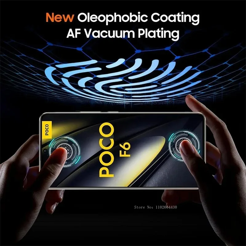 5PCS 9D Screen Protector For POCO F6 M6 F5 M4 M3 Pro C75 C65 C40 M5S F3 Tempered Glass For POC X6 X5 X4 X3 Pro F4 GT NFC Glass
