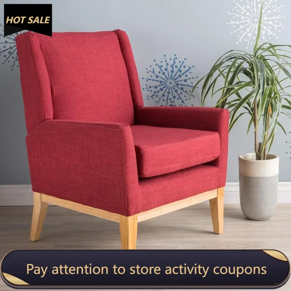 Aurla Fabric Accent Chair Folding Bed for Sleeping Red 27.5D X 28.5W X 36.5H in Freight Free Lounge Chairs Living Room Armchairs