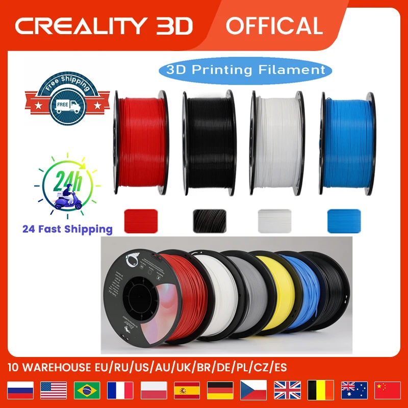 CREALITY Colorful Ender 3D PLA Printer Filament 1.75mm 1kg/Roll Spool For Ender-3 V2 3 S1 Pro CR-10 V3 Ender-6 3D Printer