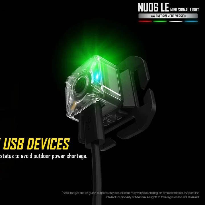 Nitecore NU06 LE NU06 MI USB-C كشافات قابلة لإعادة الشحن IR مصباح إشارة تحذير مصباح إشارة دراجة تسلق ضوء شرطة الطوارئ