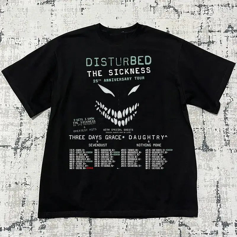 

Футболка Disturbed Band The Sickness 25 Anniversary Tour, полный размер S 5Xl Et1163