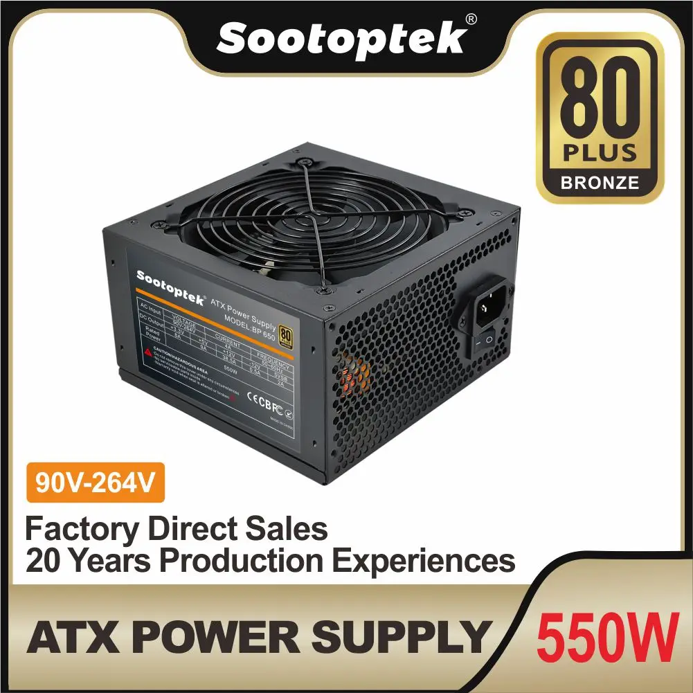

HIGH efficiency APFC full voltage ATX PSU 550W 80 PLUS Bronze Hot Selling I/O Switching Power Supply 110V