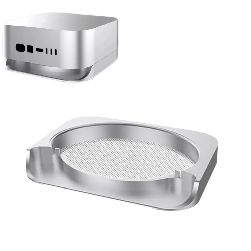 

Aluminum Alloy Desktop Stand for Mac Mini M4/M4 Pro 2024 Dust and Heat Dissipation Stand Bracket Cooling Stand with Dust Mesh
