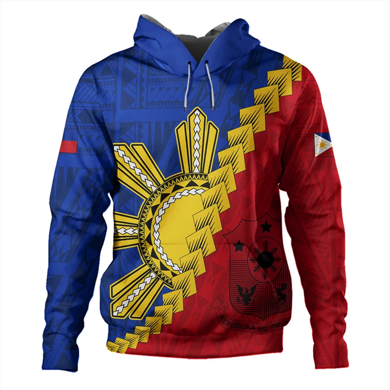 3D Print Philippines Filipinos Polynesian Tattoo Lapu Sun Tribal Hoodies For Men Kid Fashion Hooded Hoody Vintage Pullovers