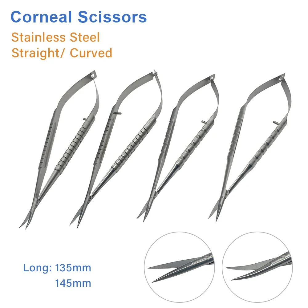 Conjunctival Scissors Curved/Straight Eye Micro Cornea Scissors Stainless Steel Ophthalmic Surgical Instruments