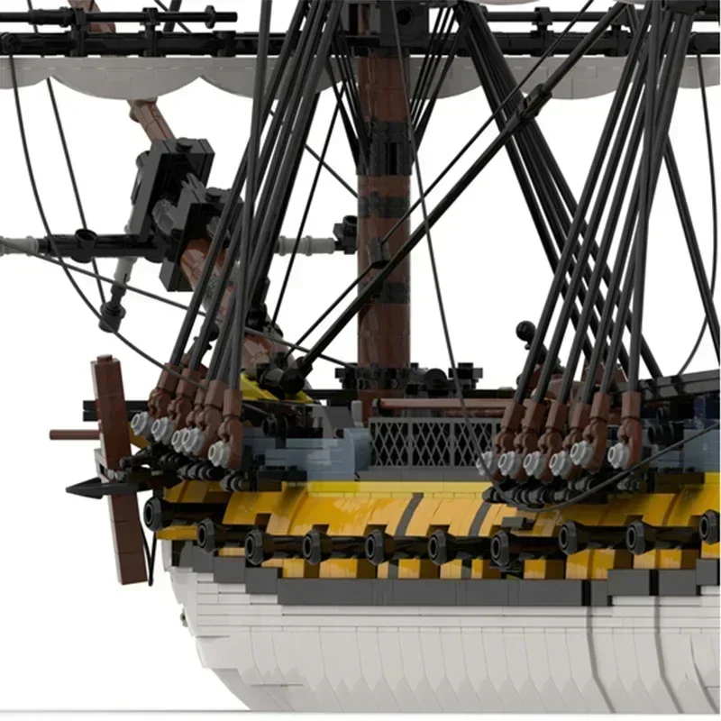 Militaire Schip Model Moc Bouwstenen Spaanse Fregat Hermonia Technologie Modulaire Blokken Gift Kerst Speelgoed DIY Sets Montage