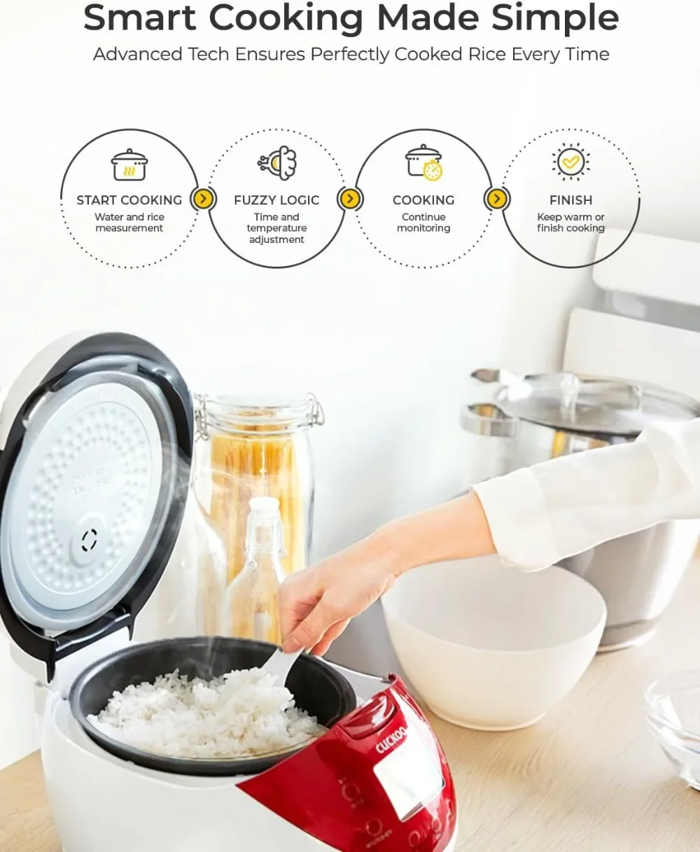 CUCKOO Micom Rice Cooker 6 Cup Uncooked / 12 Cup Cooked, Fuzzy Logic Electric Rice Cooker Small, Sticky Rice Maker