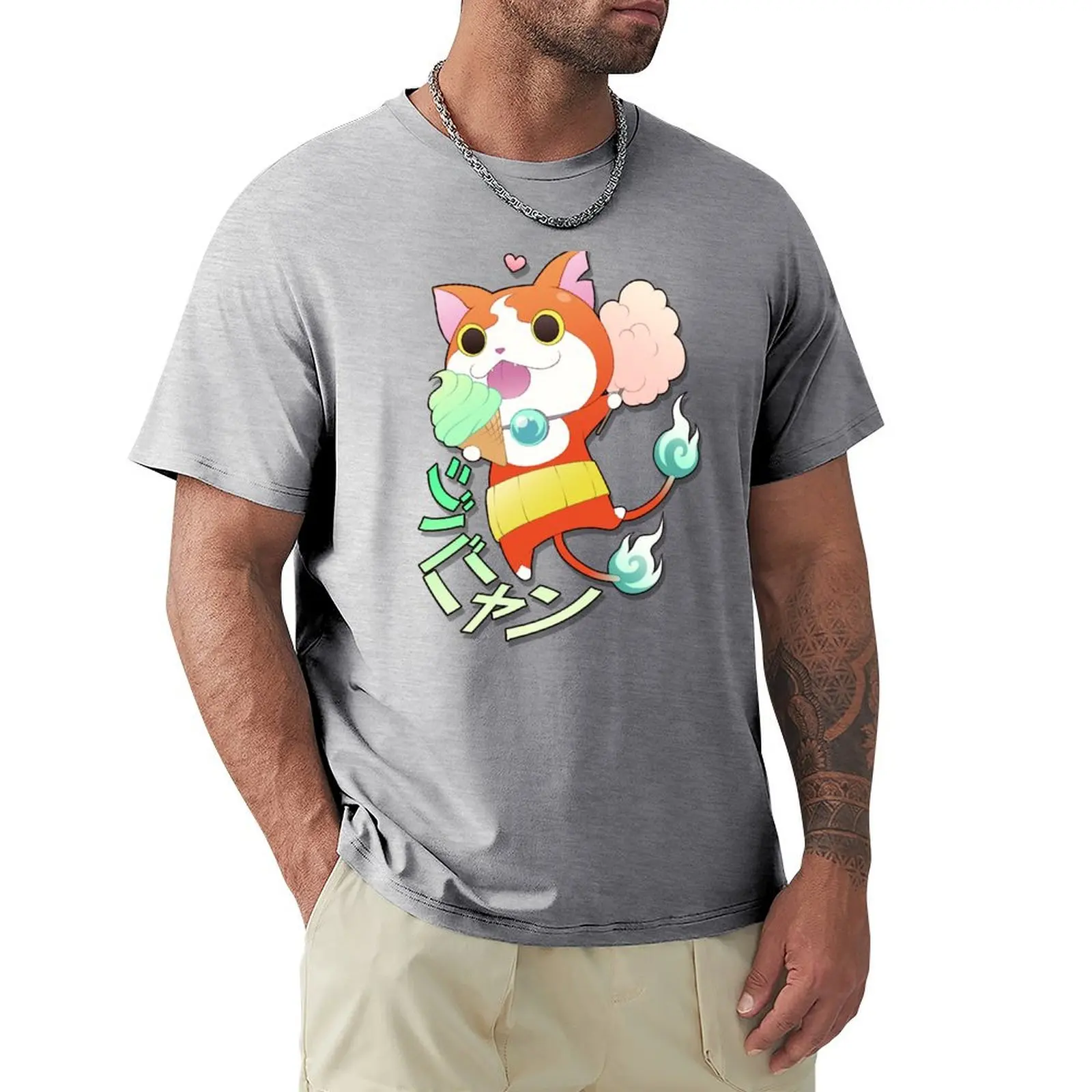 Jibanyan The Yokai T-Shirt cute tops aesthetic clothes T-shirt men