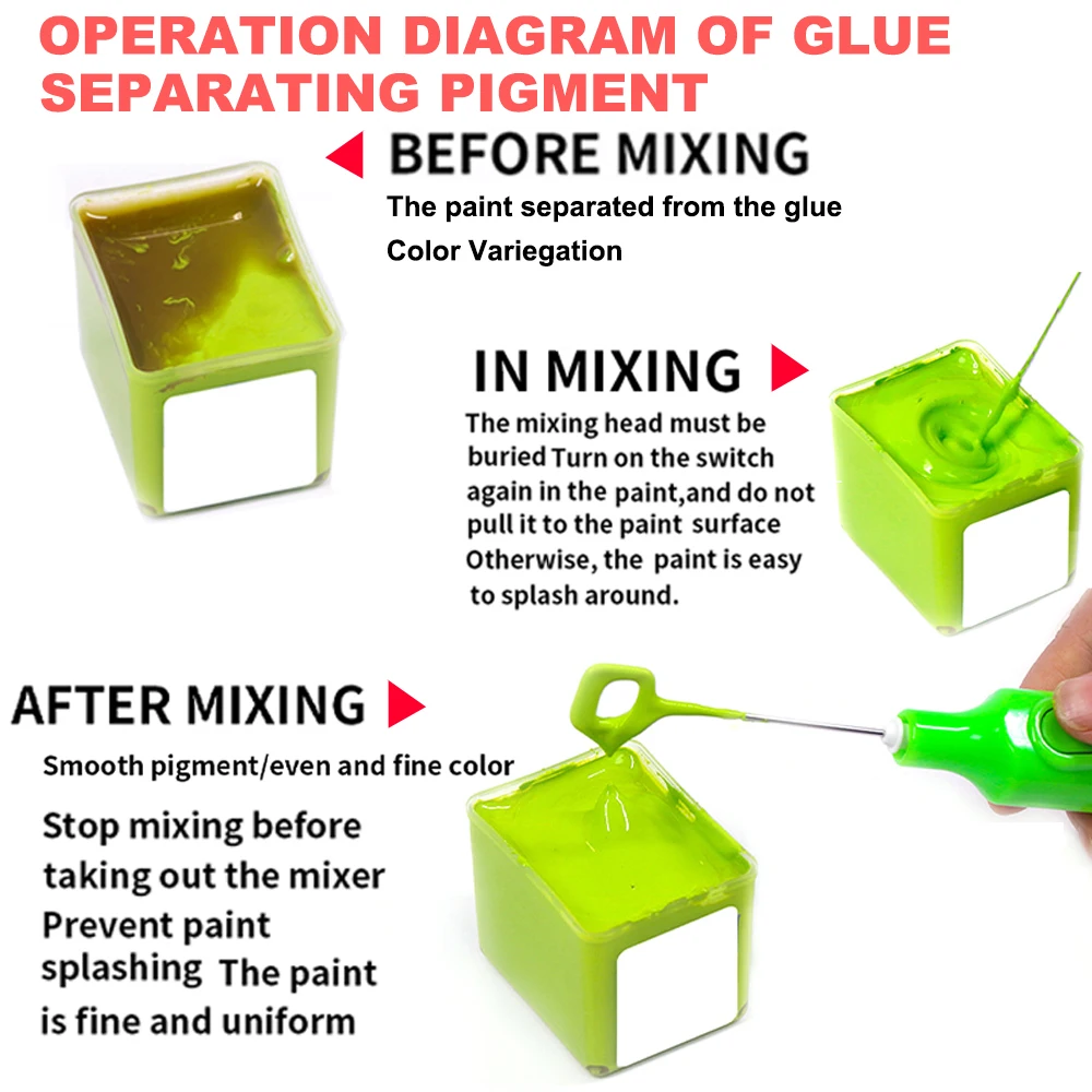 Art Electric Paints Pigments Mixer Stirrer Fast Even Blending Toning Color Mixing Artist Blender Handheld Toner Stirring Tool