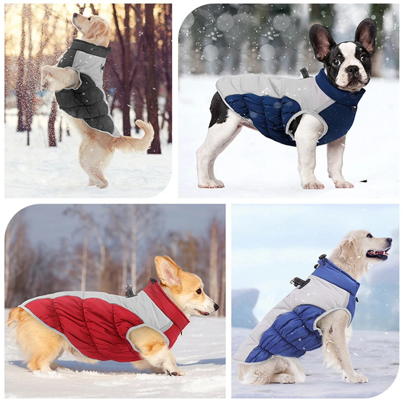 Big Dog Jacket Waterproof Dog Clothes for Medium Large Dogs Winter Pet Costume French Bulldog Coat Labrador German Shepherd Vest