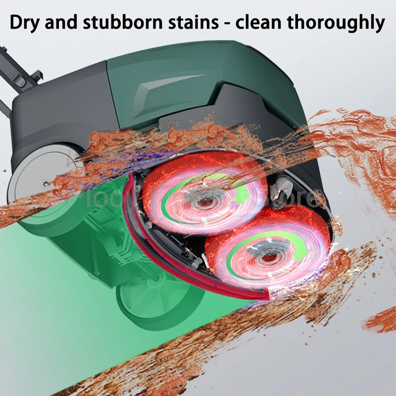 150W Industrial Floor Scrubber Mop 260RPM For Commercial Workshop Auto Cleaning Tile Wood Floor Multi Surface Home Appliance