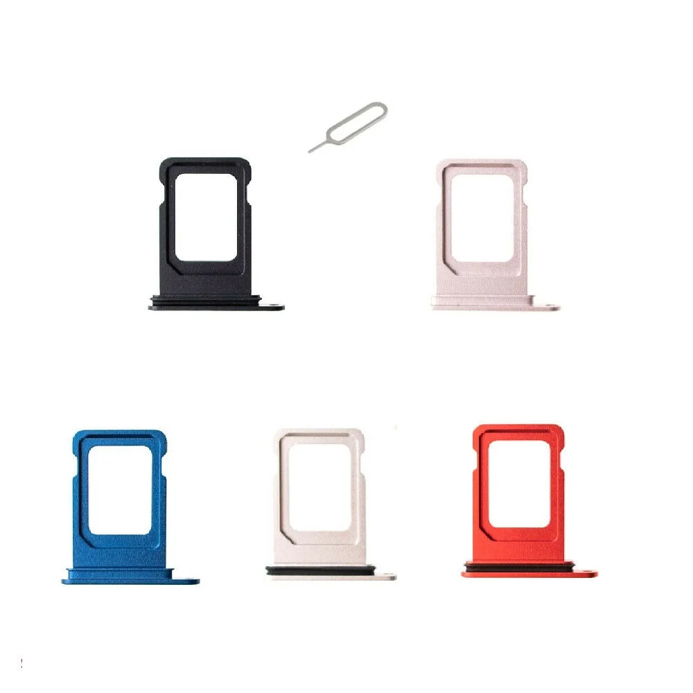 For Apple iphone 13 mini SIM Card Tray Sim Card Holder With Free Eject Pin Silver Black Blue Red Green Pink