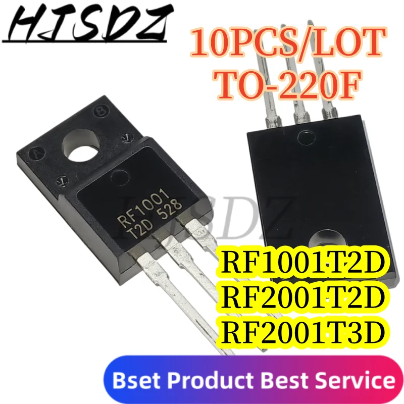 10PCS/LOT】RF1001T2D RF2001T2D RF2001T3D TO-220F 10A20A Ultra Fast Recovery Diode