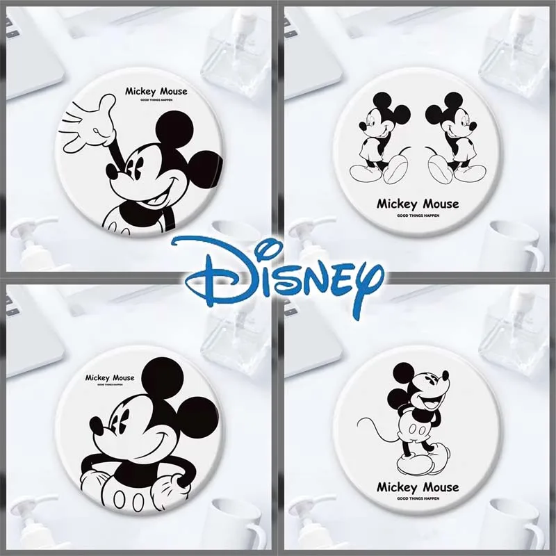 

Круглая противоскользящая подставка с Микки Маусом Disney, креативная жесткая подставка из диатомовой грязи, настольный термостойкий впитывающий быстросохнущий коврик