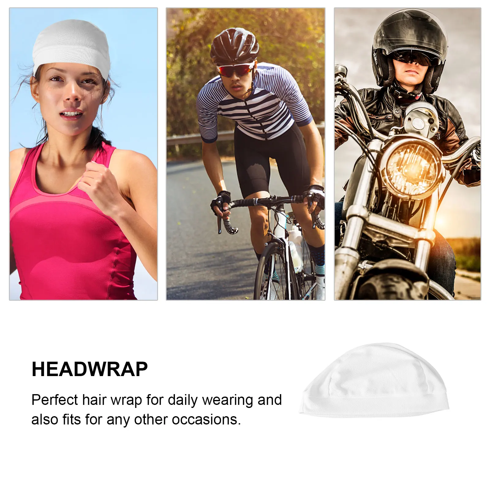 

Quick-drying Inner Lining Cap Cycling Sweatband Cooling Skull for Hats Men Accessories Caps Motorcycle Miss Headband