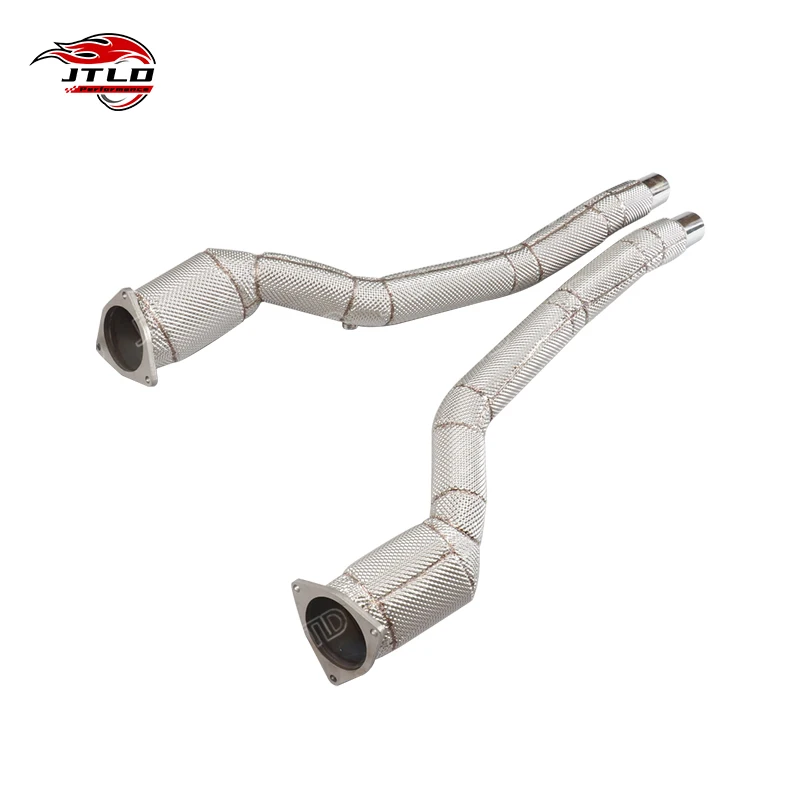 Performance Exhaust Downpipe For 2017 Ferrari GTC4Lusso V12 - 304 Stainless Steel Racing Upgrade
