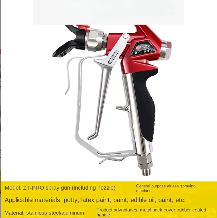 Tpaitlss RX-Pro Red Series High Pressure Airless Paint Spray Gun 538020 with 517 Tip and Guard Titan 0538020