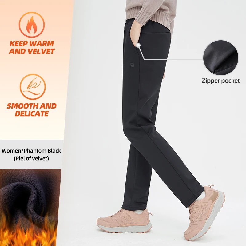 Golden Camel Winter Warm Fleece Pants Men Women Thick Casual Thermal Sweatpants Male Trousers Soft Sports Jogging