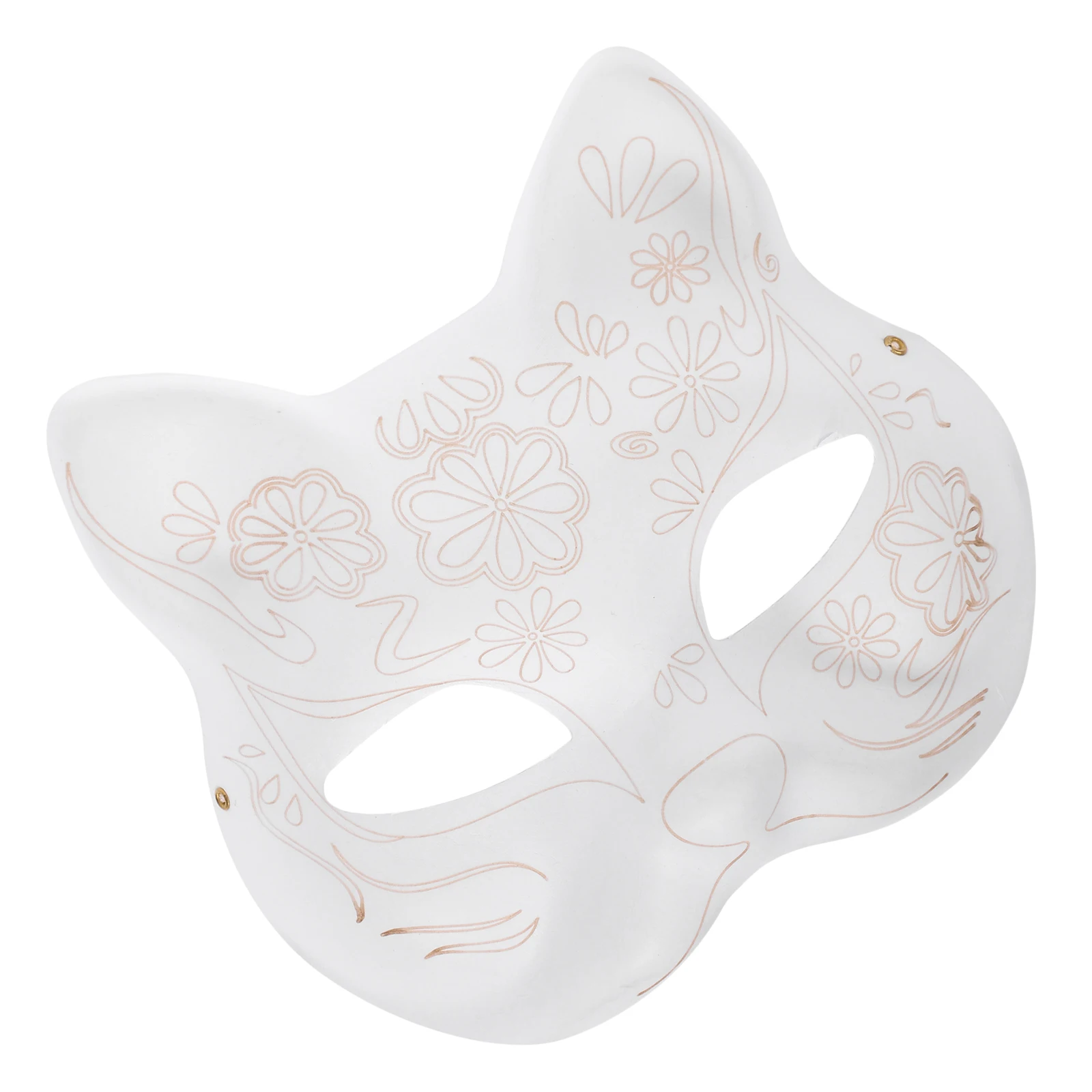 

Cat Face Mask DIY Blank White Paper Masks Unpainted Masquerade Handcraft Coloring Decorative Costumes Accessories Halloween