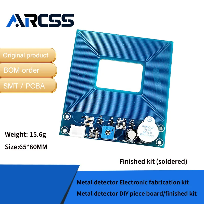 Detektor logam Kit fabrikasi elektronik Detektor logam papan potongan DIY/kit jadi