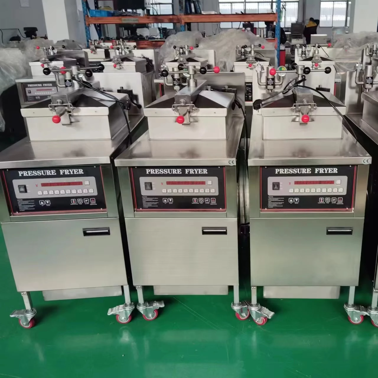 

Commercial Electric Gas Chicken Pressure Fryer Henny Penny Broaster Fried Chicken with Oil Filter for Sale