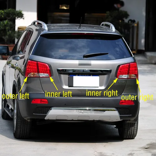 Imagen 2 del producto Para Kia Sorento 2009 2010 2011 2012 parachoques trasero de coche conjunto de luz trasera freno parada lámpara de marcha atrás luz trasera