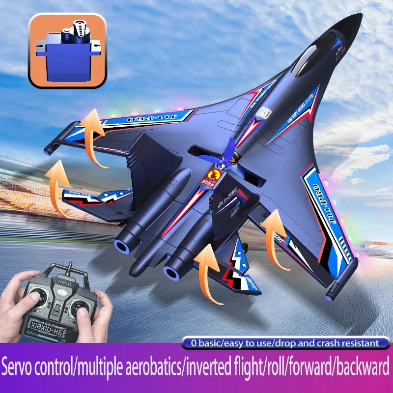 Novo rc água terra ar J-11Pro seis canais acrobático lutador motor sem escova à prova dwaterproof água aeronaves modelo elétrico