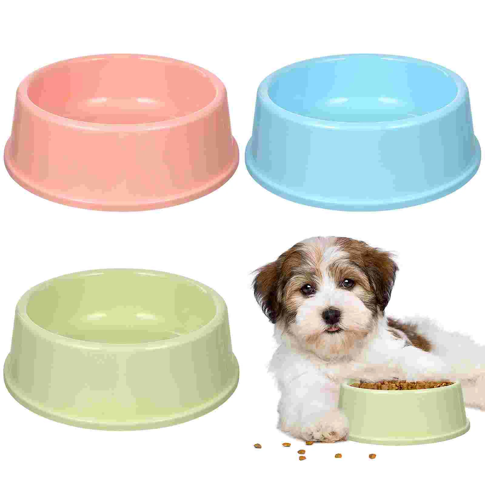 

3 Pcs Bowl for Dogs Cat Puzzle Toy Food Storage Container Pink Puppy Bowls Animal Dish Pet Feeder