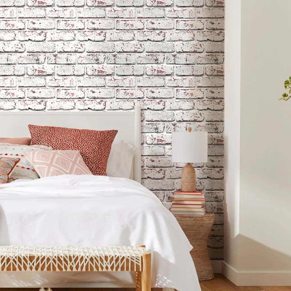 1/10 قطعة ثلاثية الأبعاد قشر وعصا لوحة الحائط البلاط ، بلاط الطوب ملصقات الحائط ، ملصق لاصق المطبخ ، باكسبلاش لغرفة نوم المطبخ #2