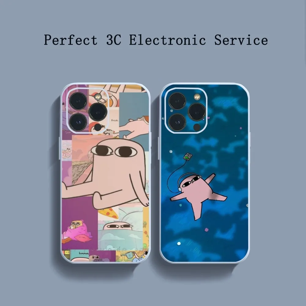 Pink Cartoon Funny big eyes K-Ketnipz Beanbag Phone Case For iPhone 14 13 12 11 Pro Max XS Max X XR 7 8 Plus Mini Blue TPU mater