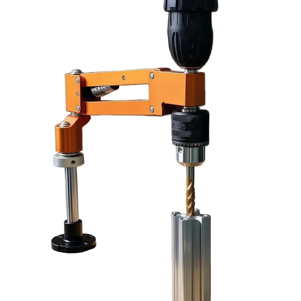 CNC Aluminum Tapping Cantilever Bracket for Hand Drills Designed for Accurate Tap Depth Control in Horizontal or Vertical Mode